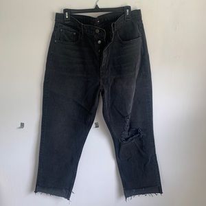 GRLFRND Black Straight Leg Jeans